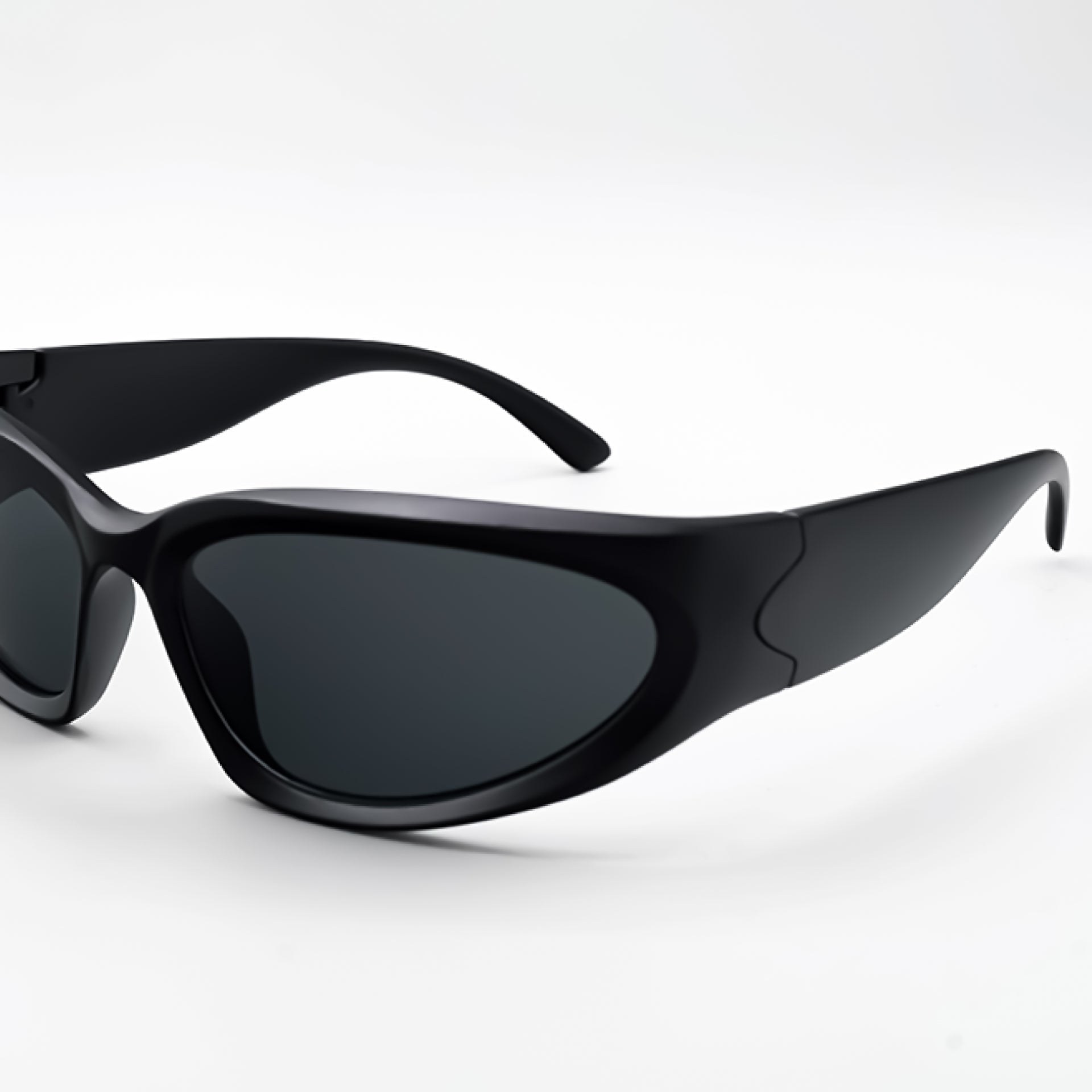 Black Chunky Wraparound Sunglasses
