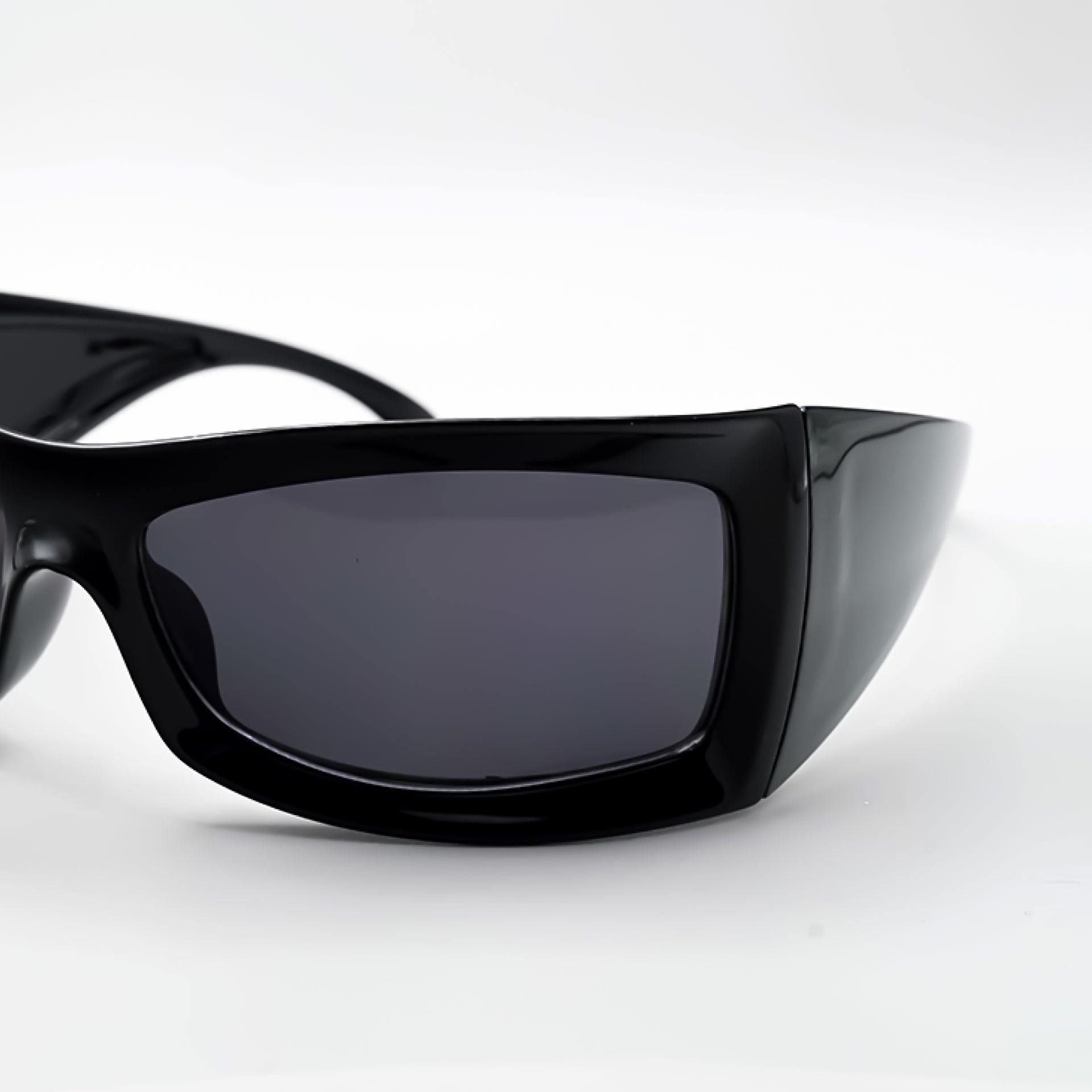 Black Bat Rectangle Sunglasses