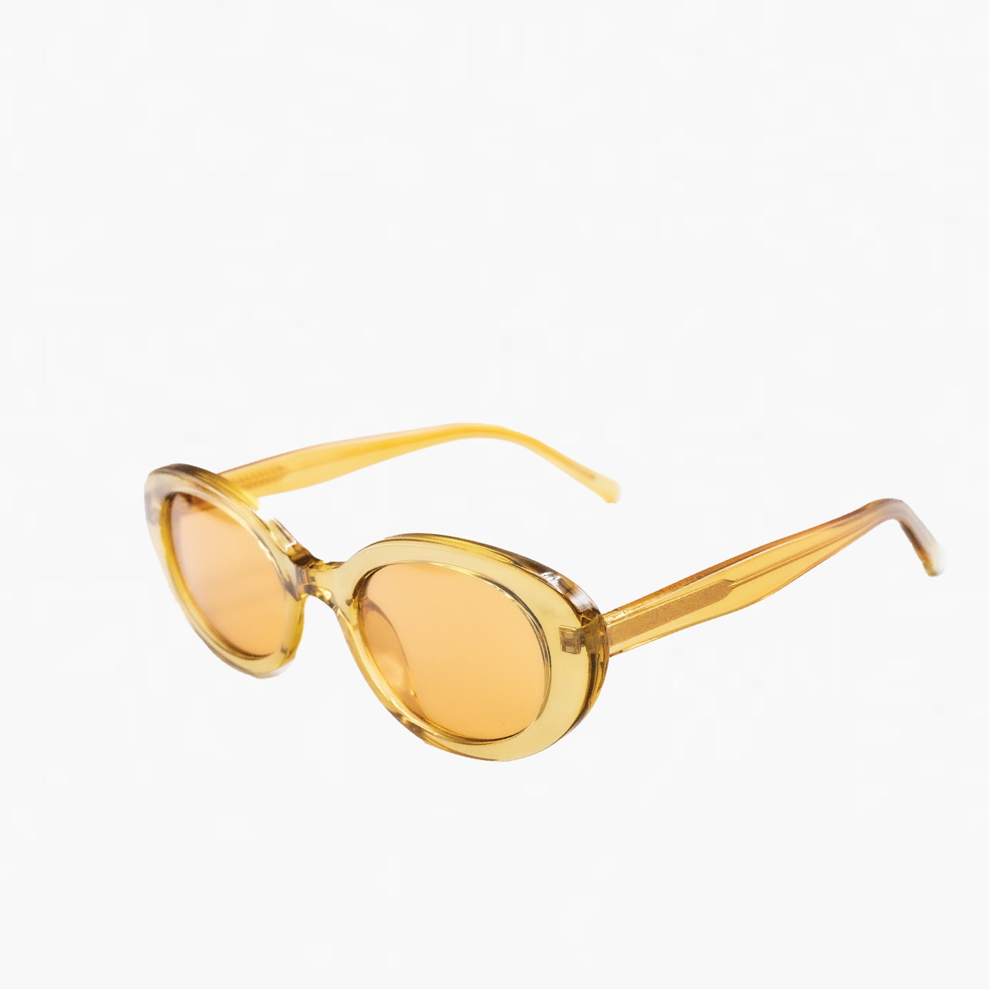 Yellow Tint Yellow Frame Round Eye Sunglasses