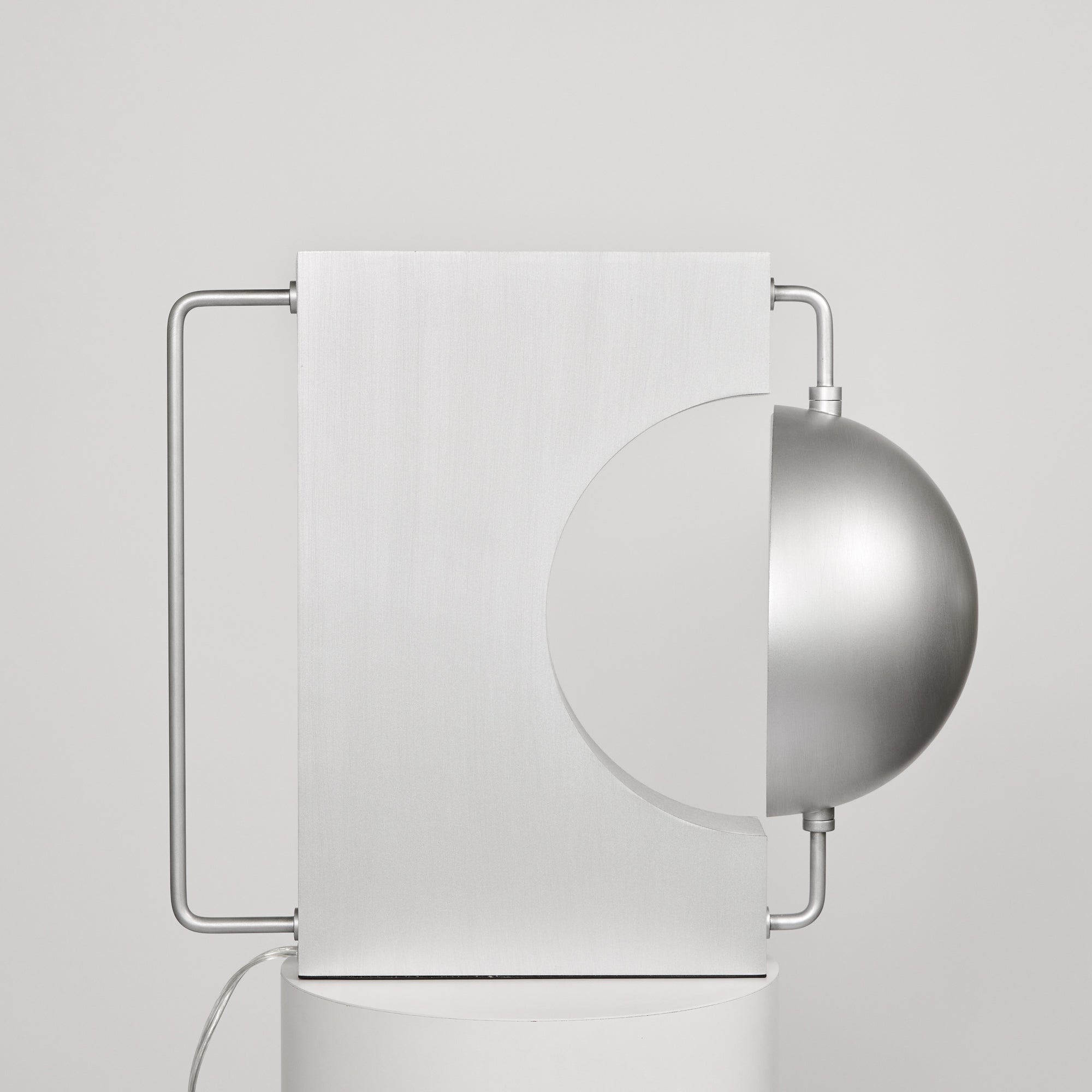 Half Table Lamp Brushed Aluminum