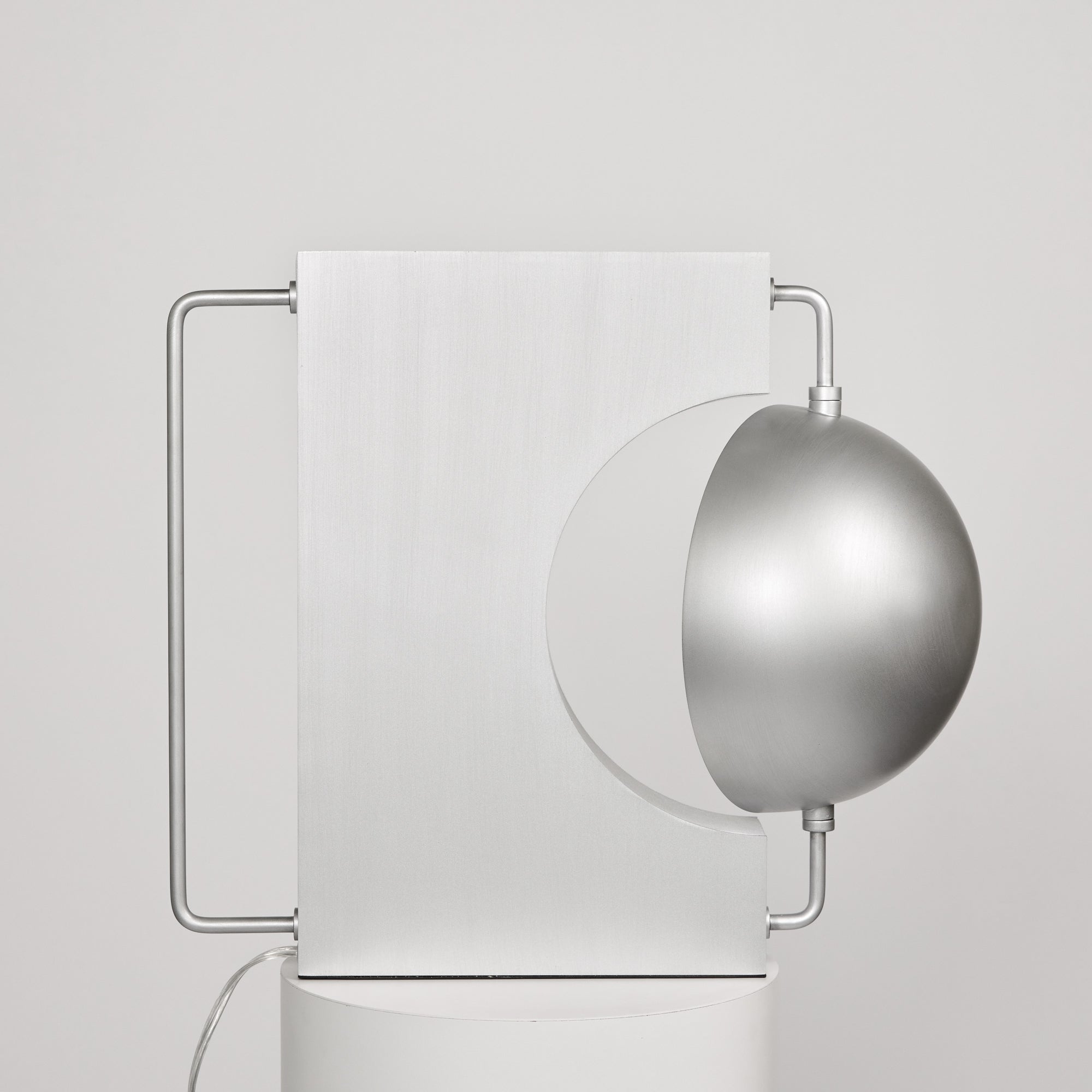 Half Table Lamp Brushed Aluminum