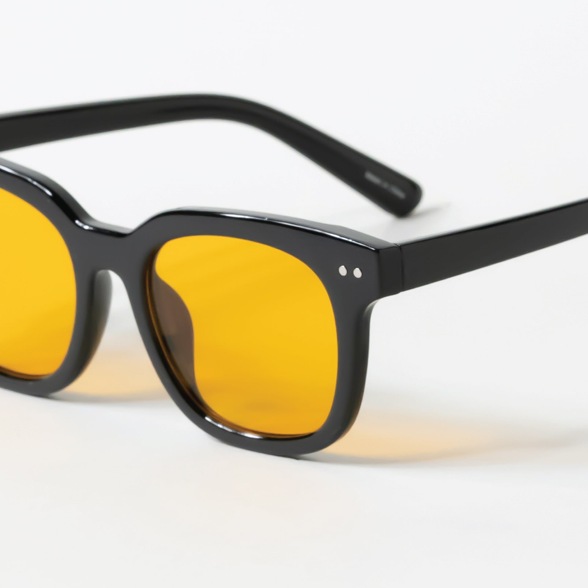 Yellow Tint Large Square Frame Sunglasses