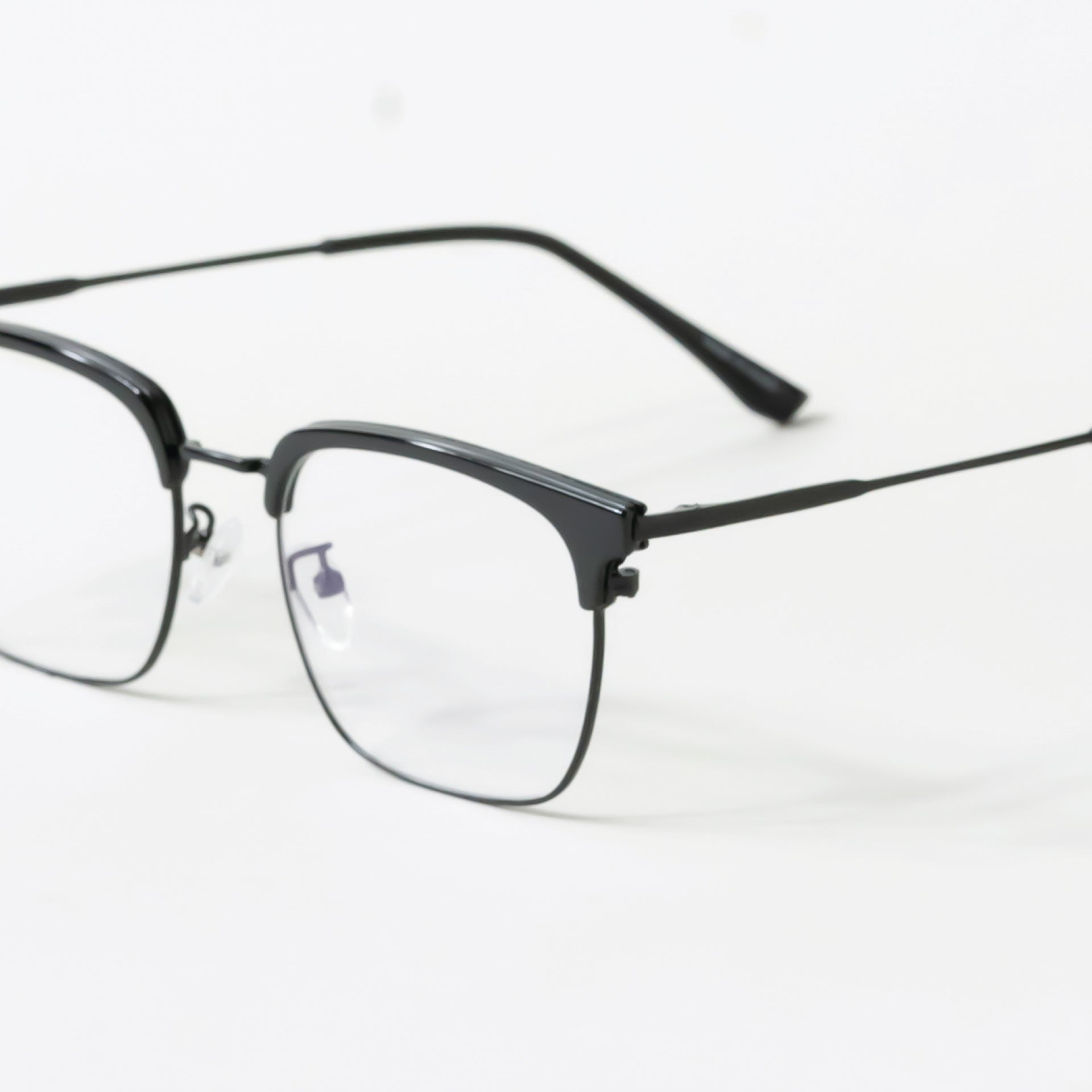 Black Classic Retro Square Glasses