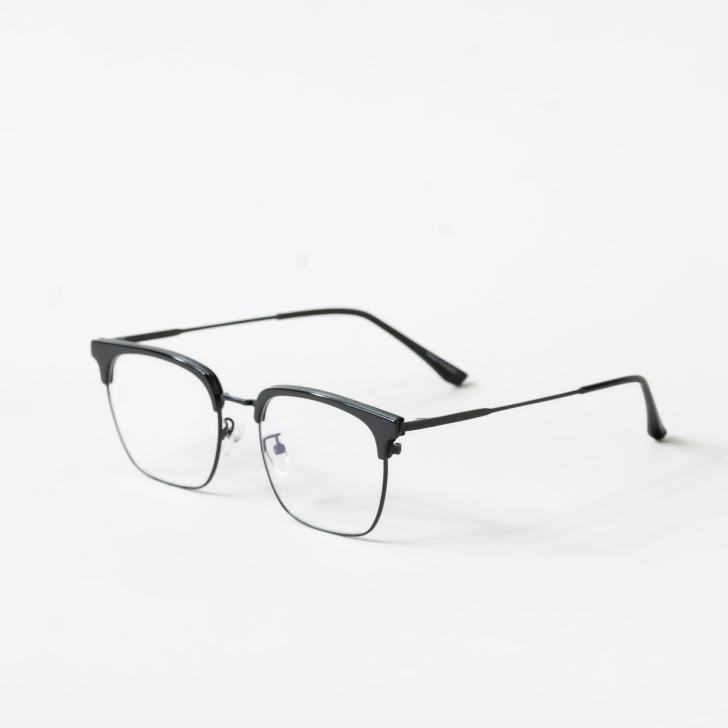 Black Classic Retro Square Glasses