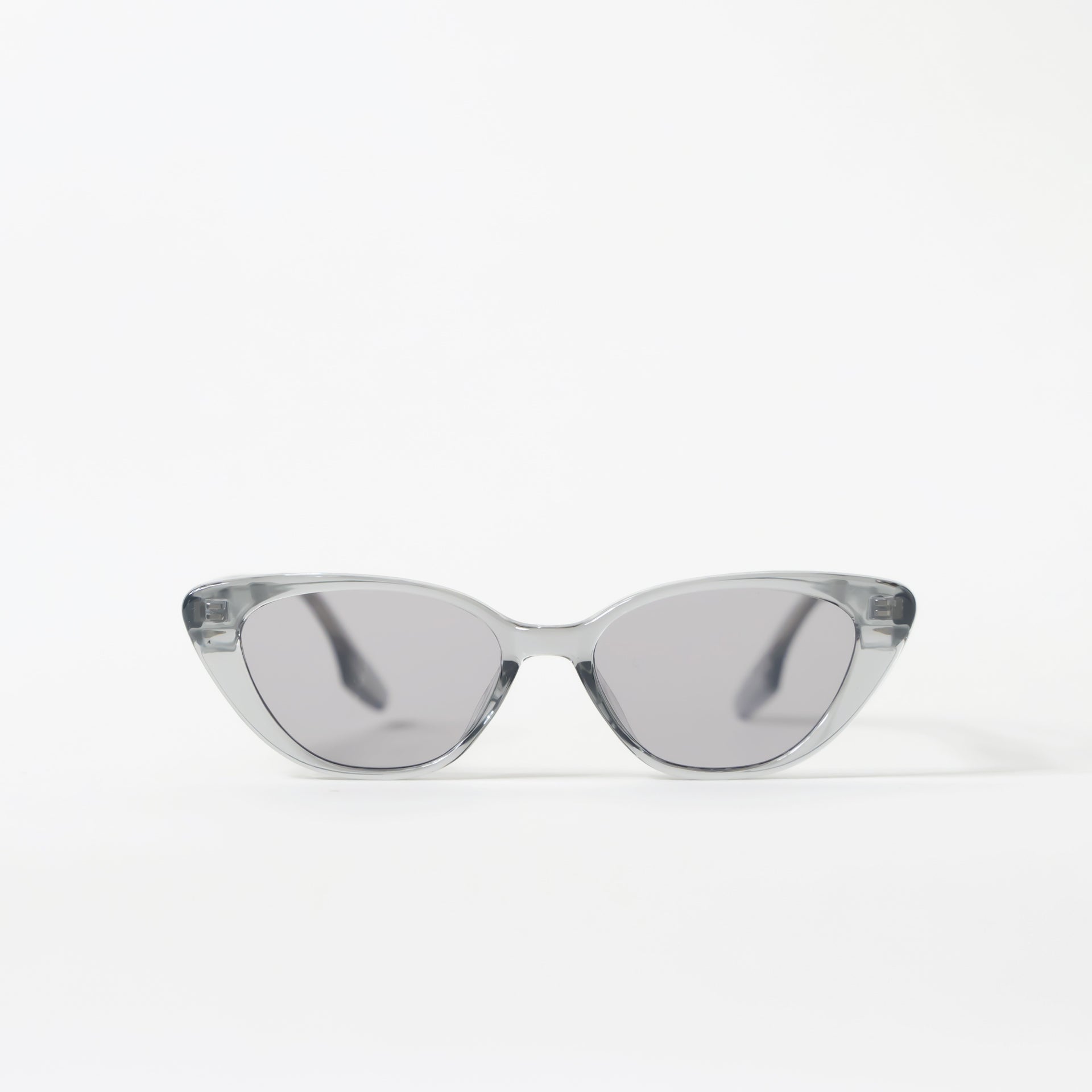 Smoke Grey Clear Cat Eye Sunglasses