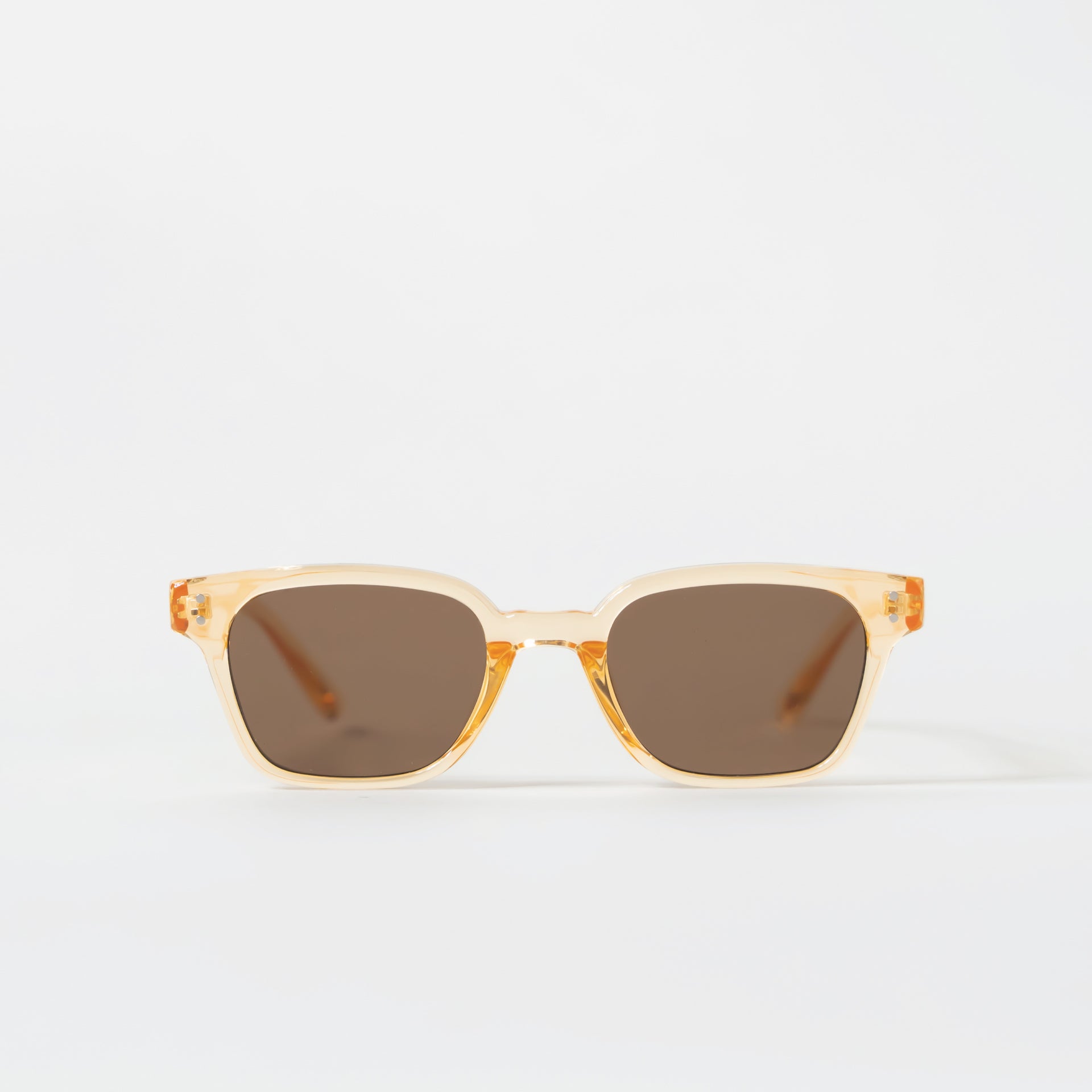 Yellow Clear Square Rectangle Sunglasses