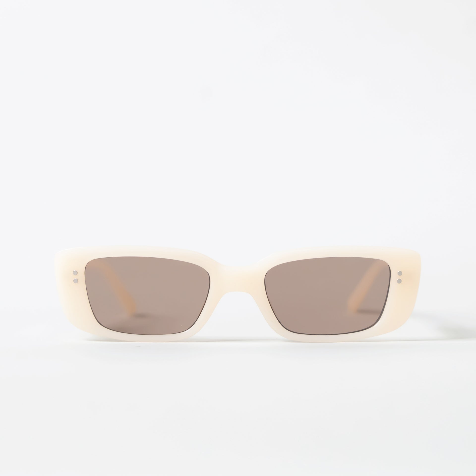 Off White Rectangle Slim Sunglasses