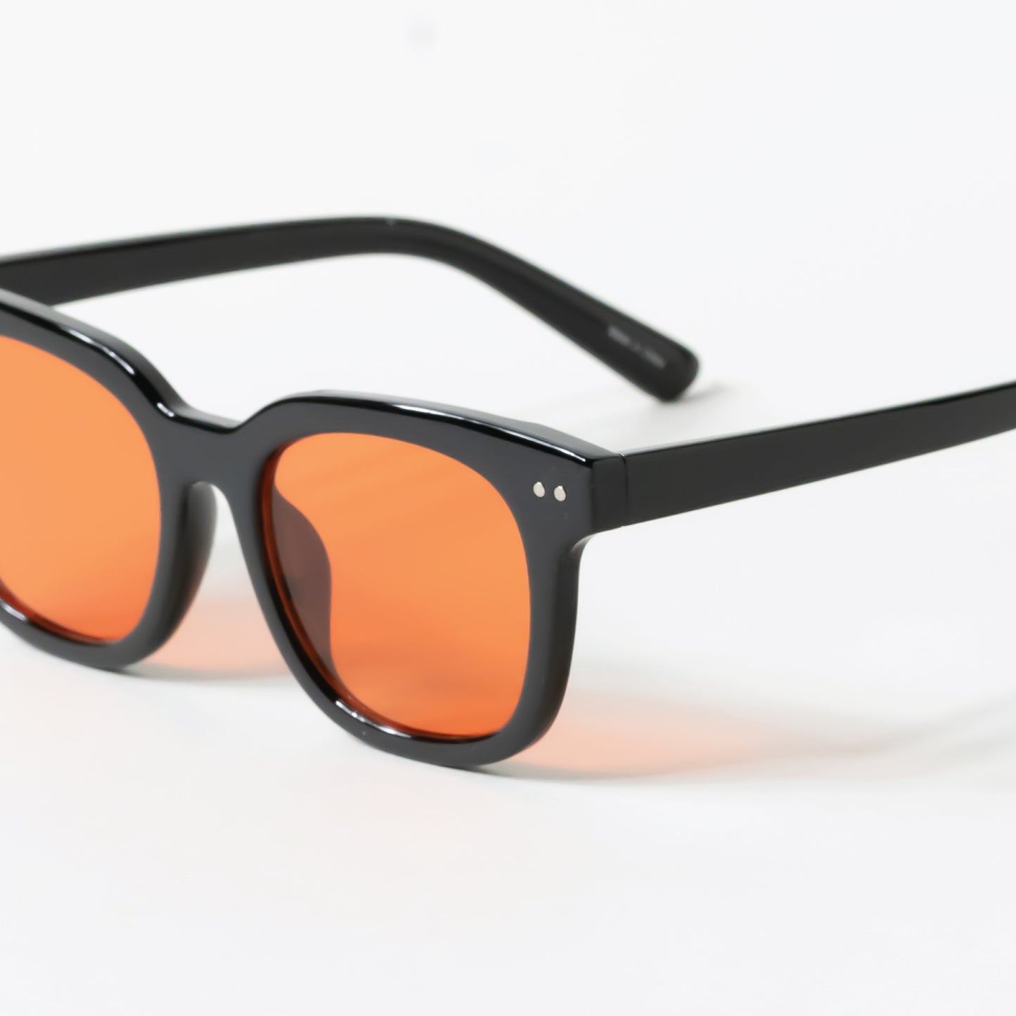 Orange Tint Large Square Frame Sunglasses