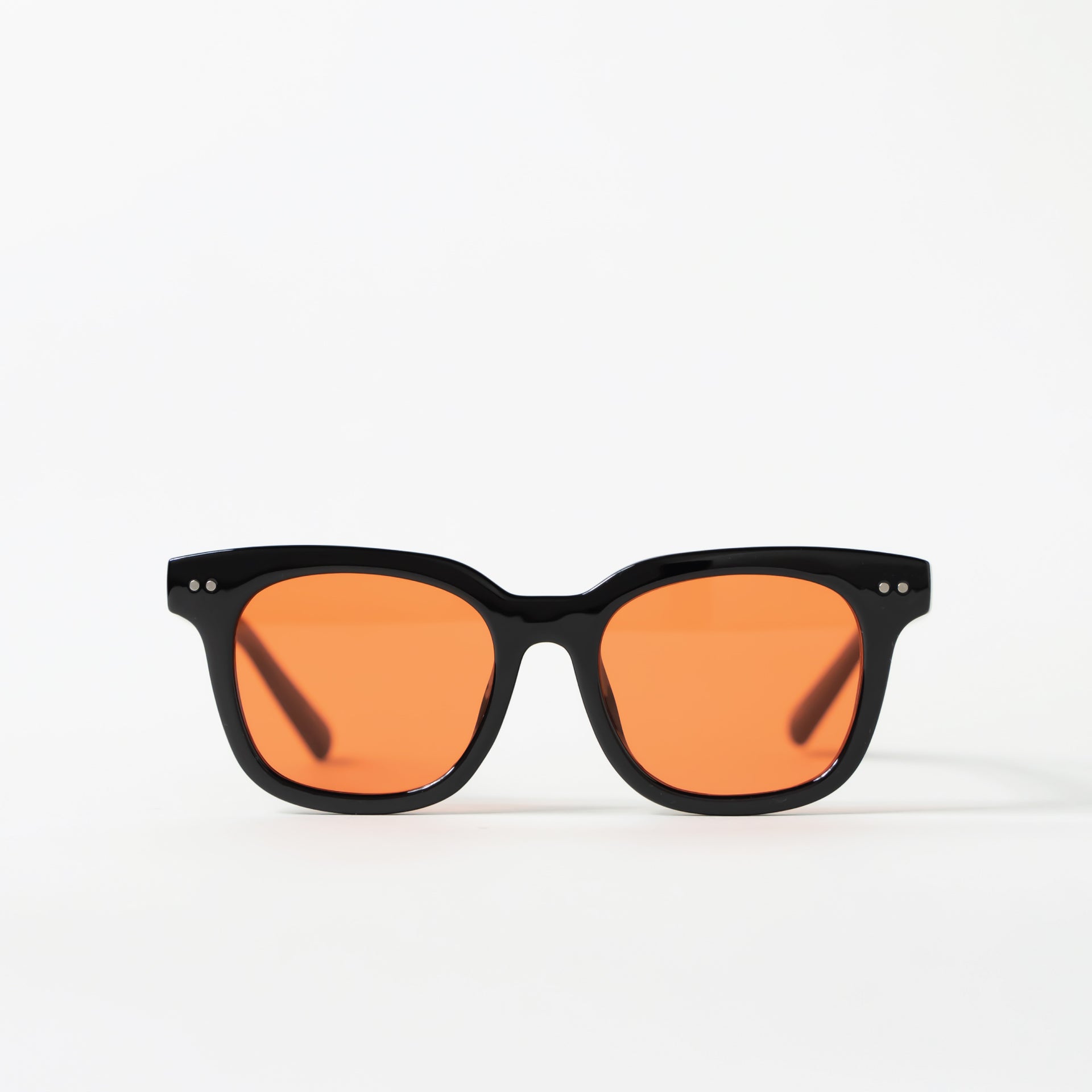 Orange Tint Large Square Frame Sunglasses
