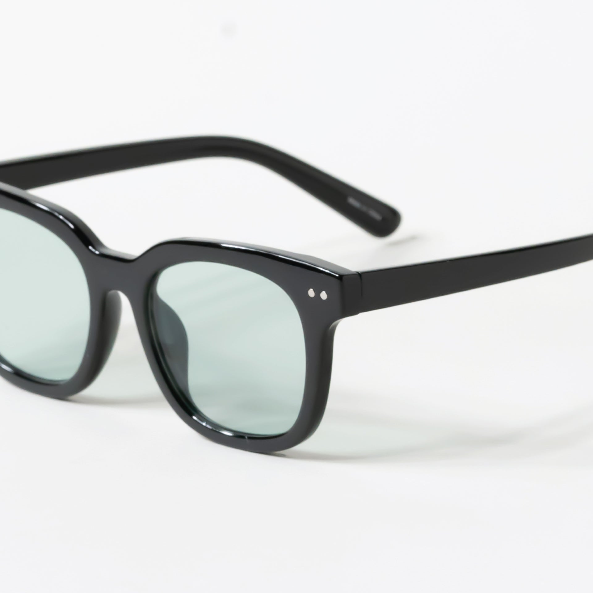 Light Green Tint Large Square Frame Sunglasses