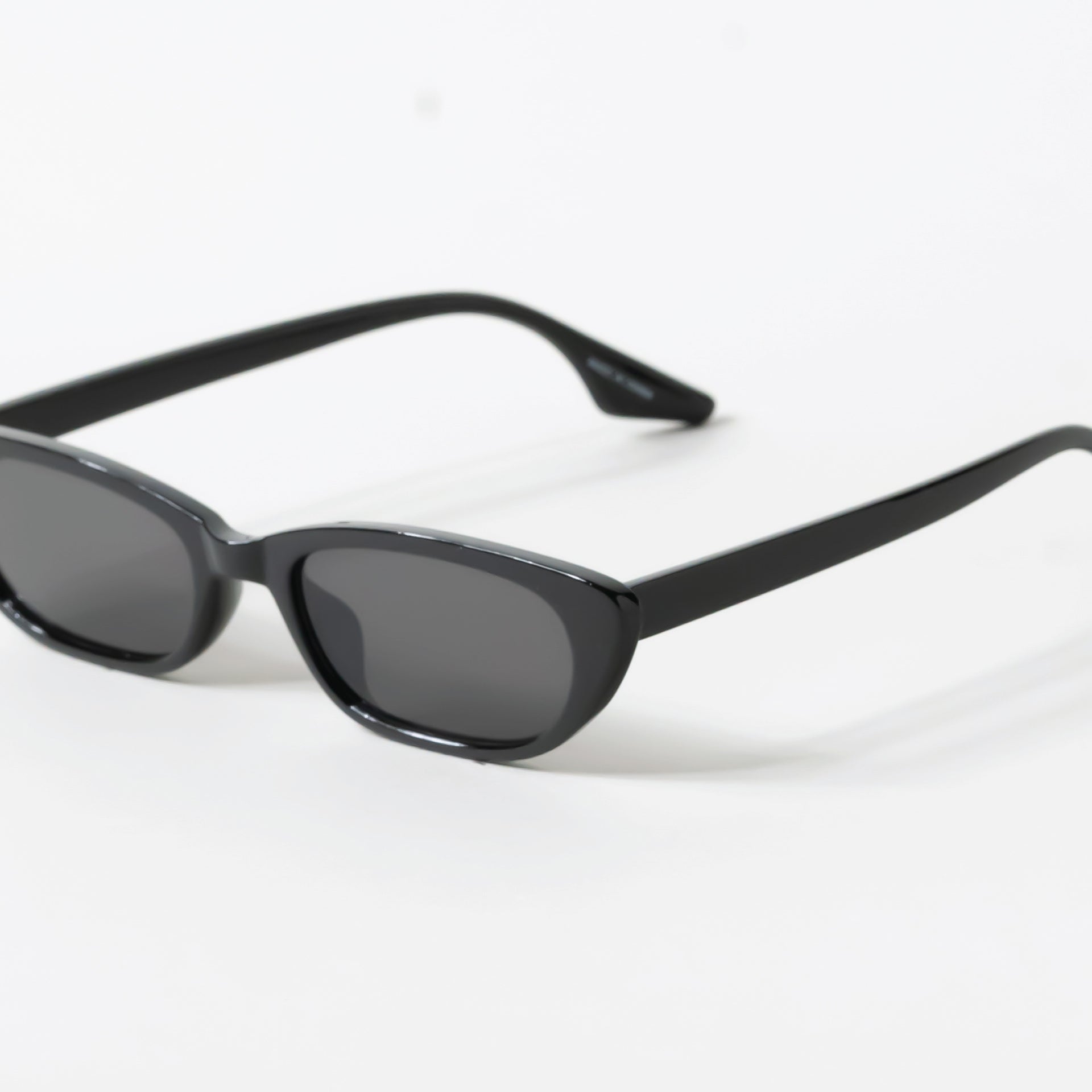 Black Skinny Cat Eye Sunglasses