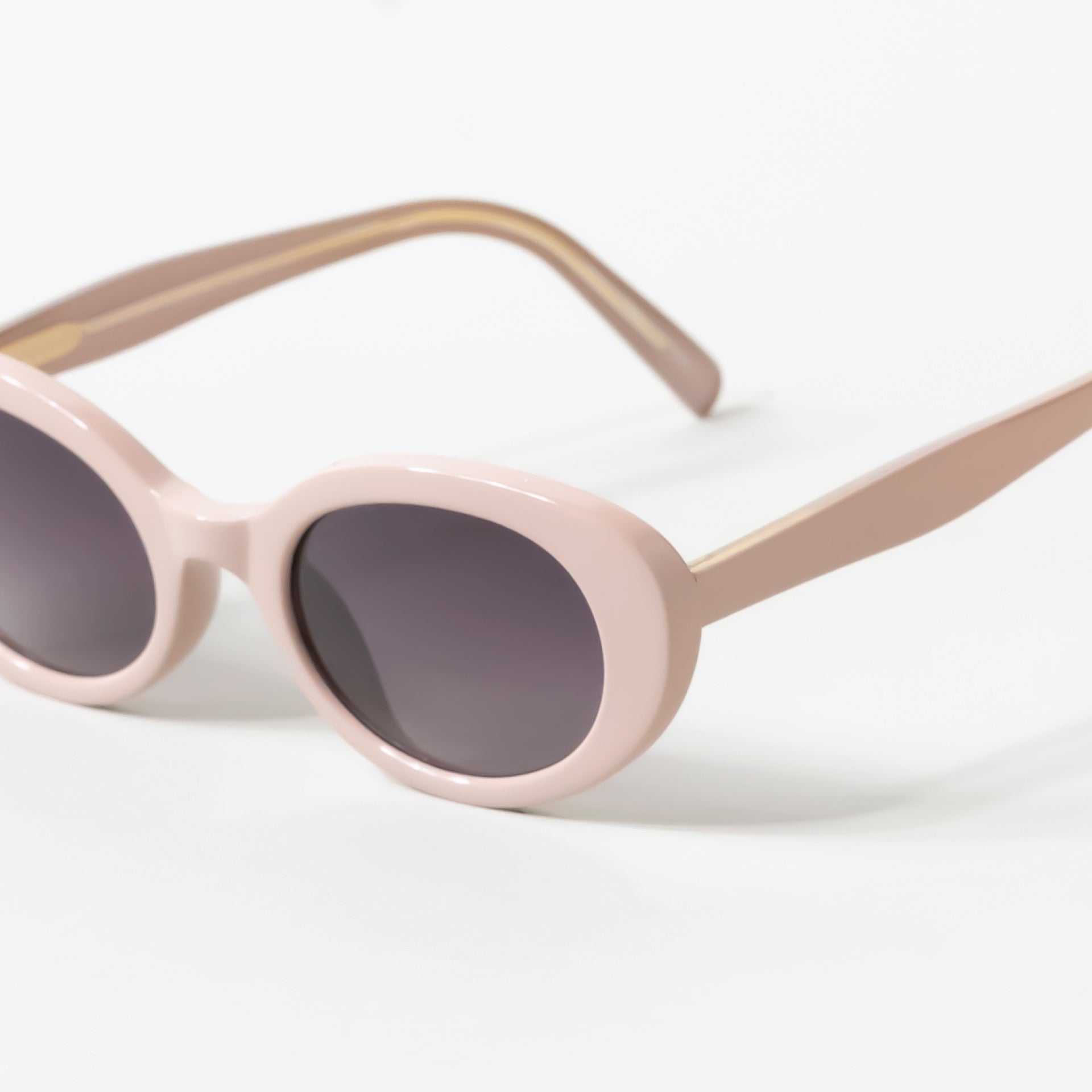 Matte Pink Round Eye Sunglasses