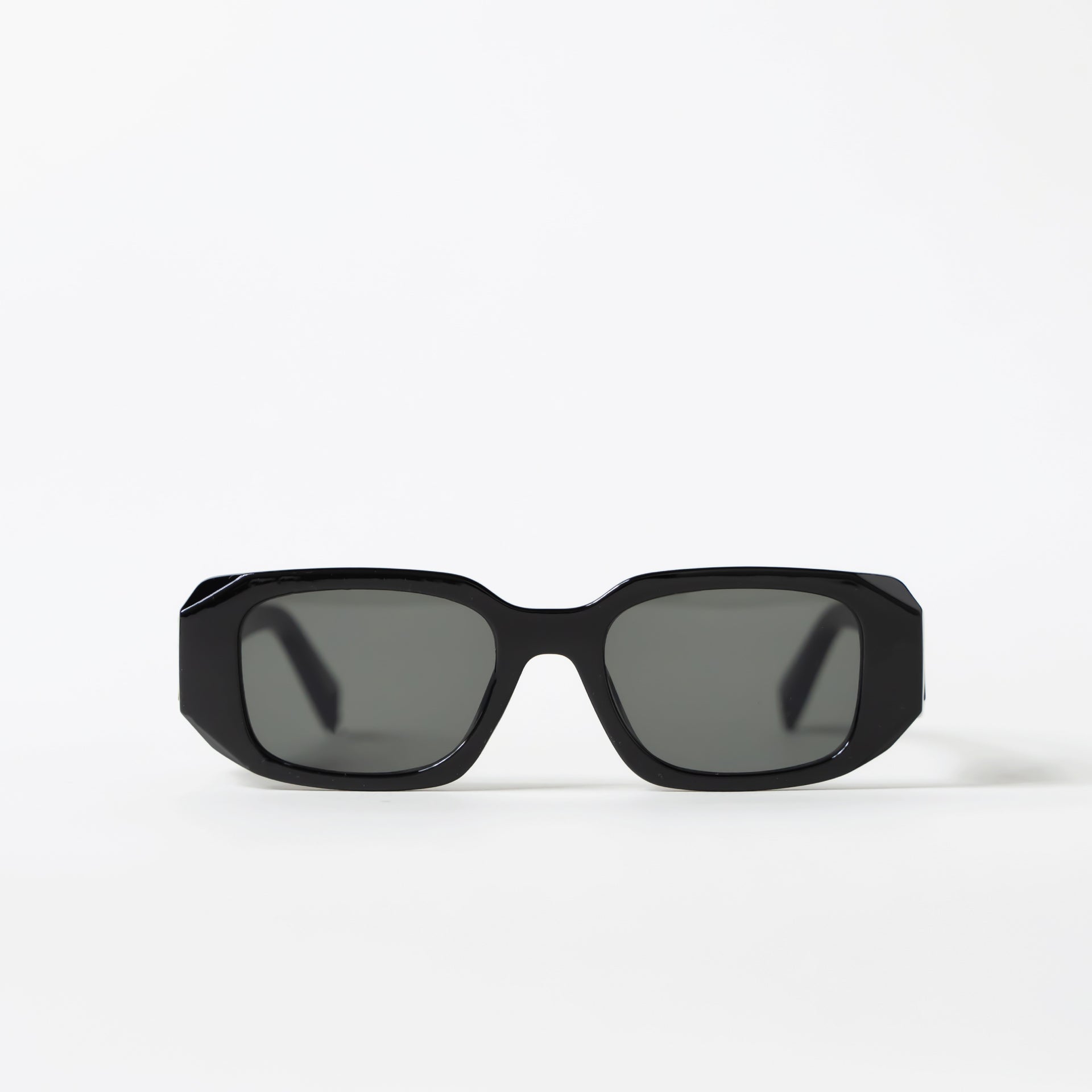 Black Geometric Rectangle Sunglasses