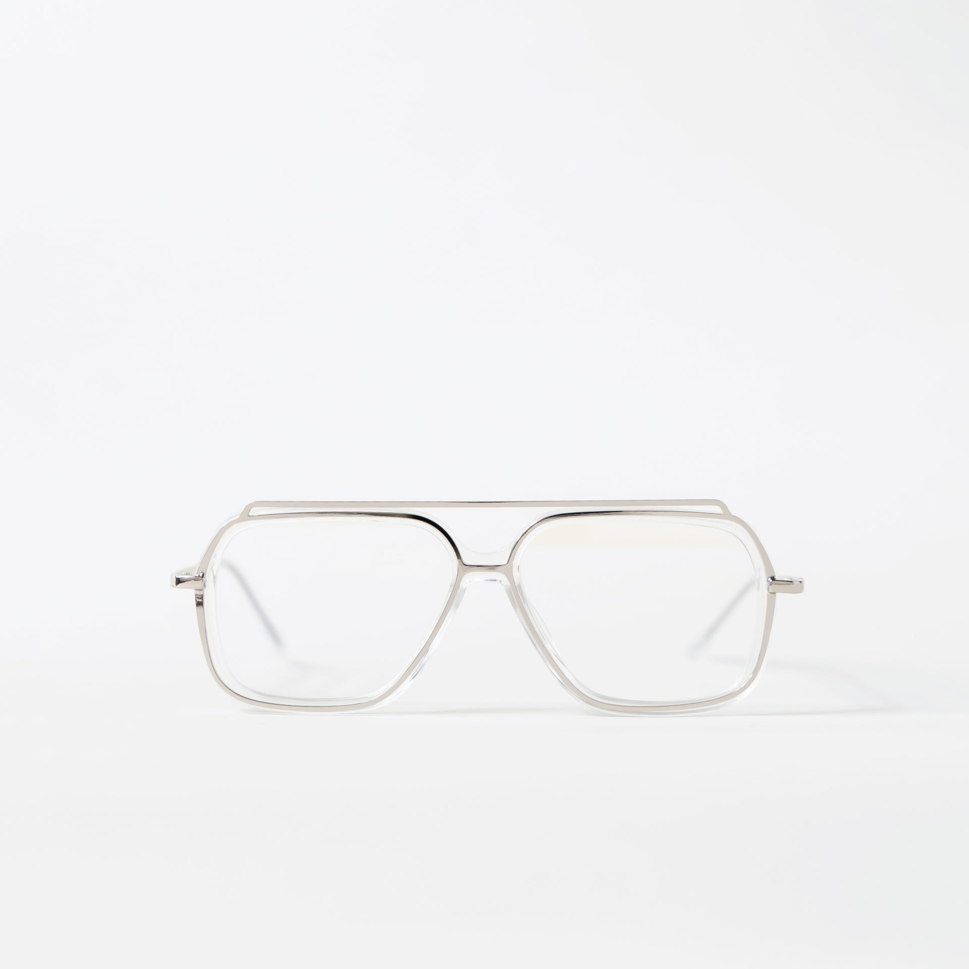 Silver Frame Aviator Glasses