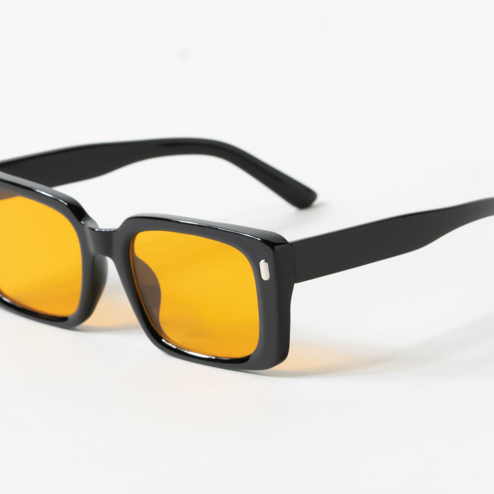 Large Rectangle Yellow Tint Sunglasses