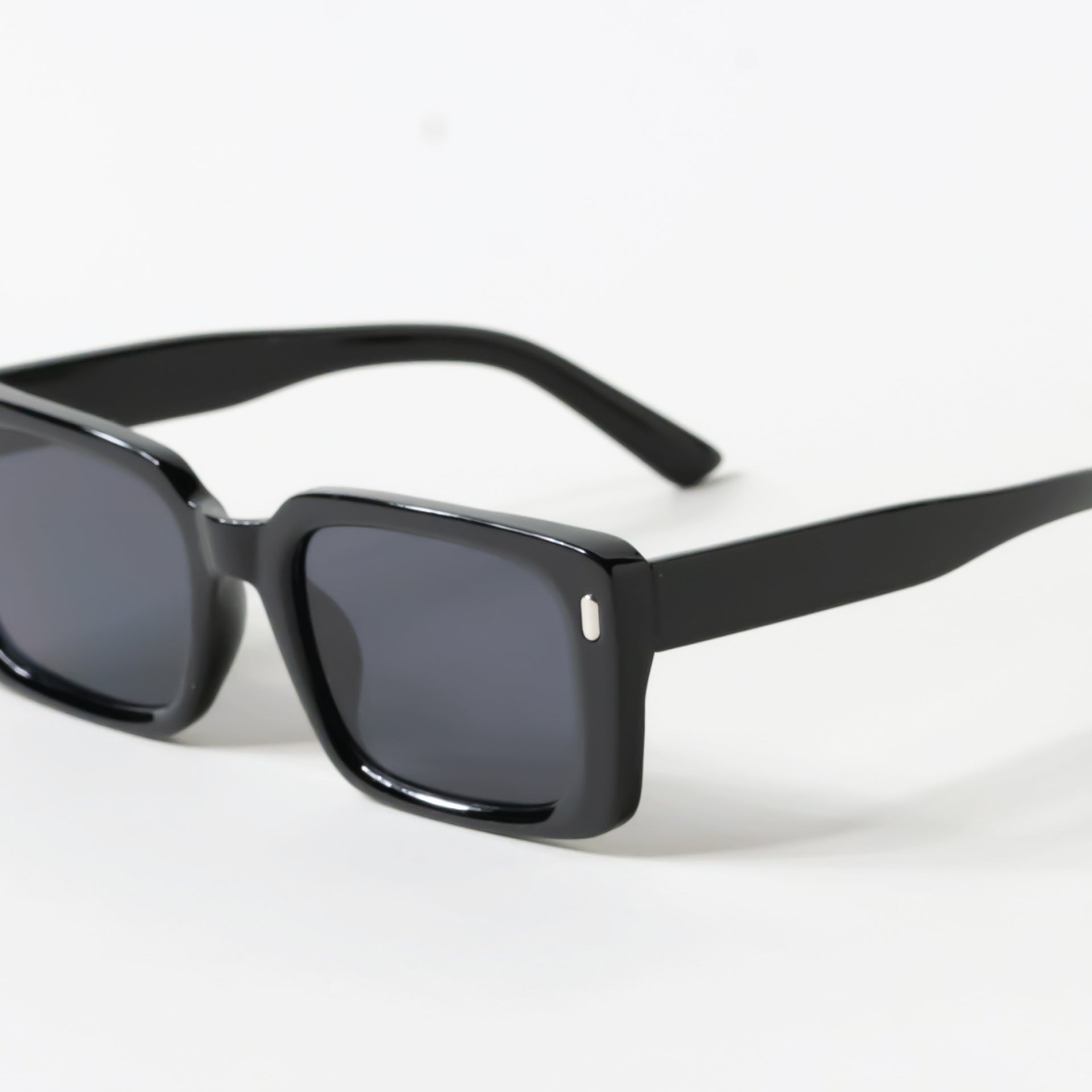Black Large Rectangle Sunglasses