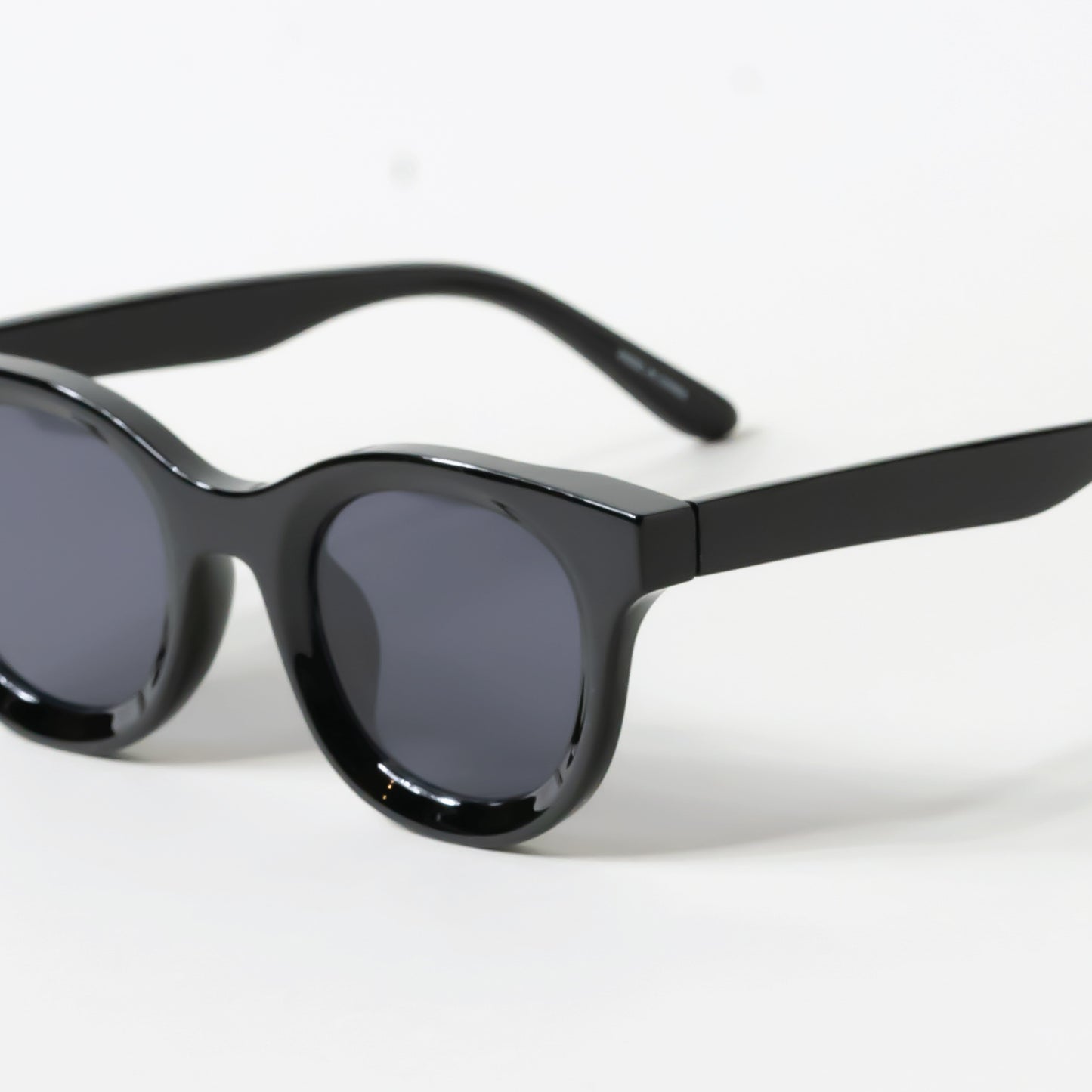Black Rounded Thick Frame Sunglasses