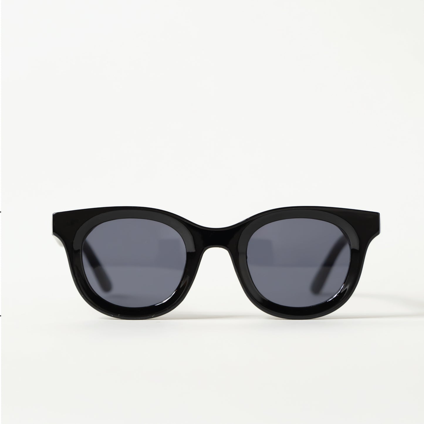 Black Rounded Thick Frame Sunglasses
