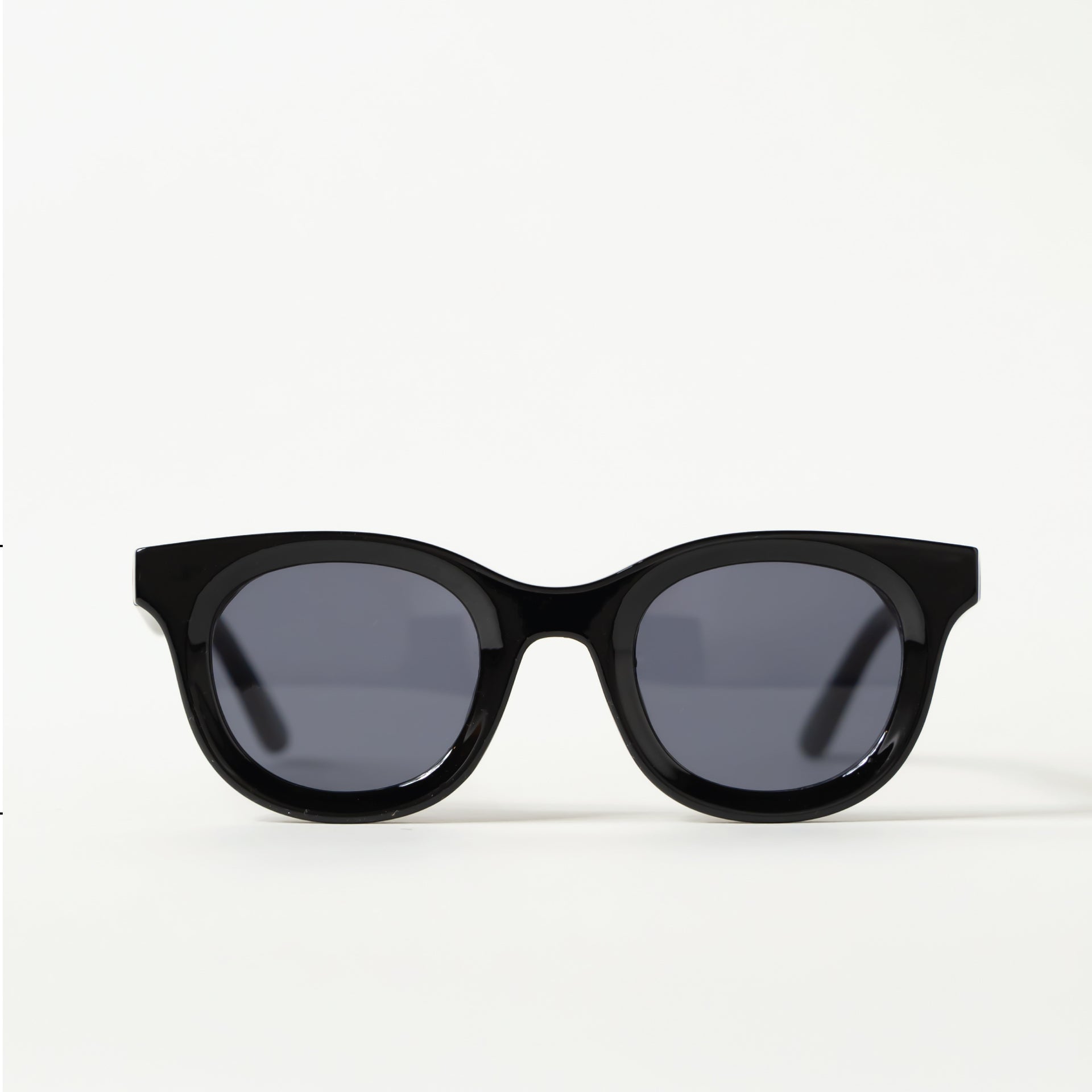 Black Rounded Thick Frame Sunglasses