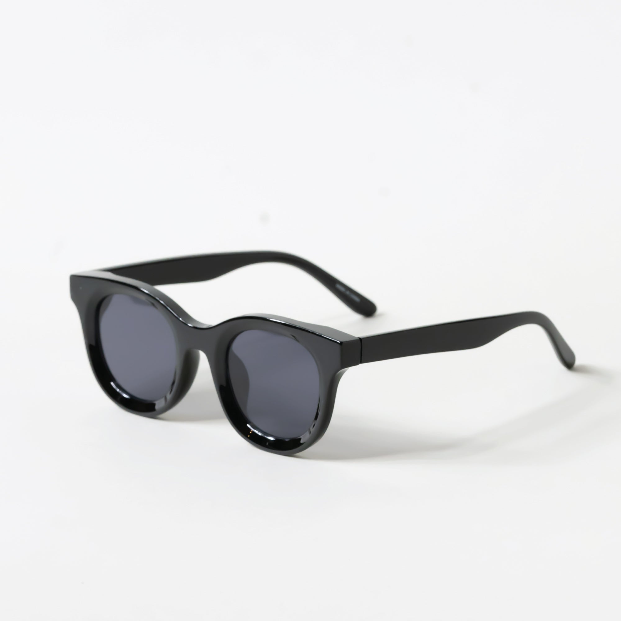 Black Rounded Thick Frame Sunglasses