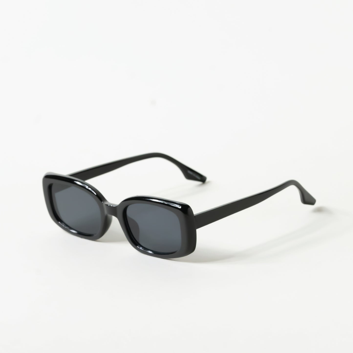 Black Rounded Rectangle Sunglasses