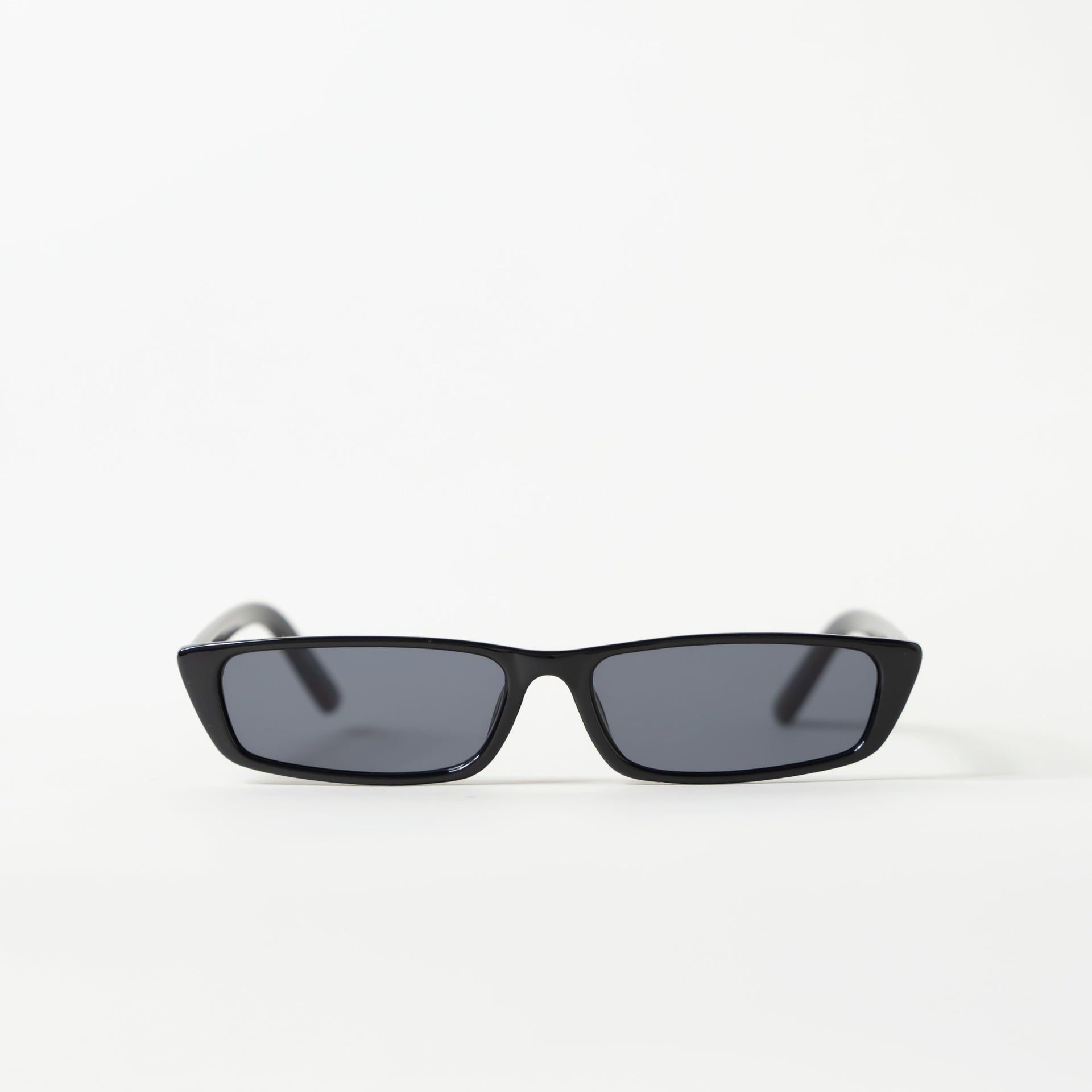 Black Skinny Cat Eye Rectangle Sunglasses