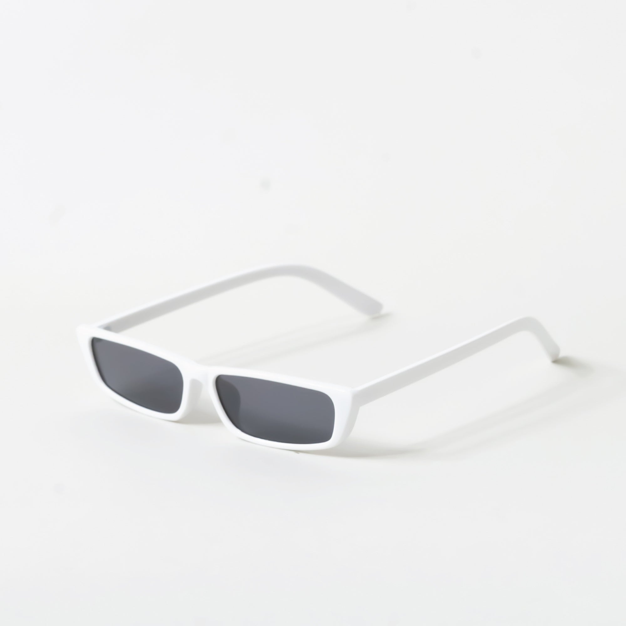 White Skinny Cat Eye Rectangle Sunglasses – Archives Of Us