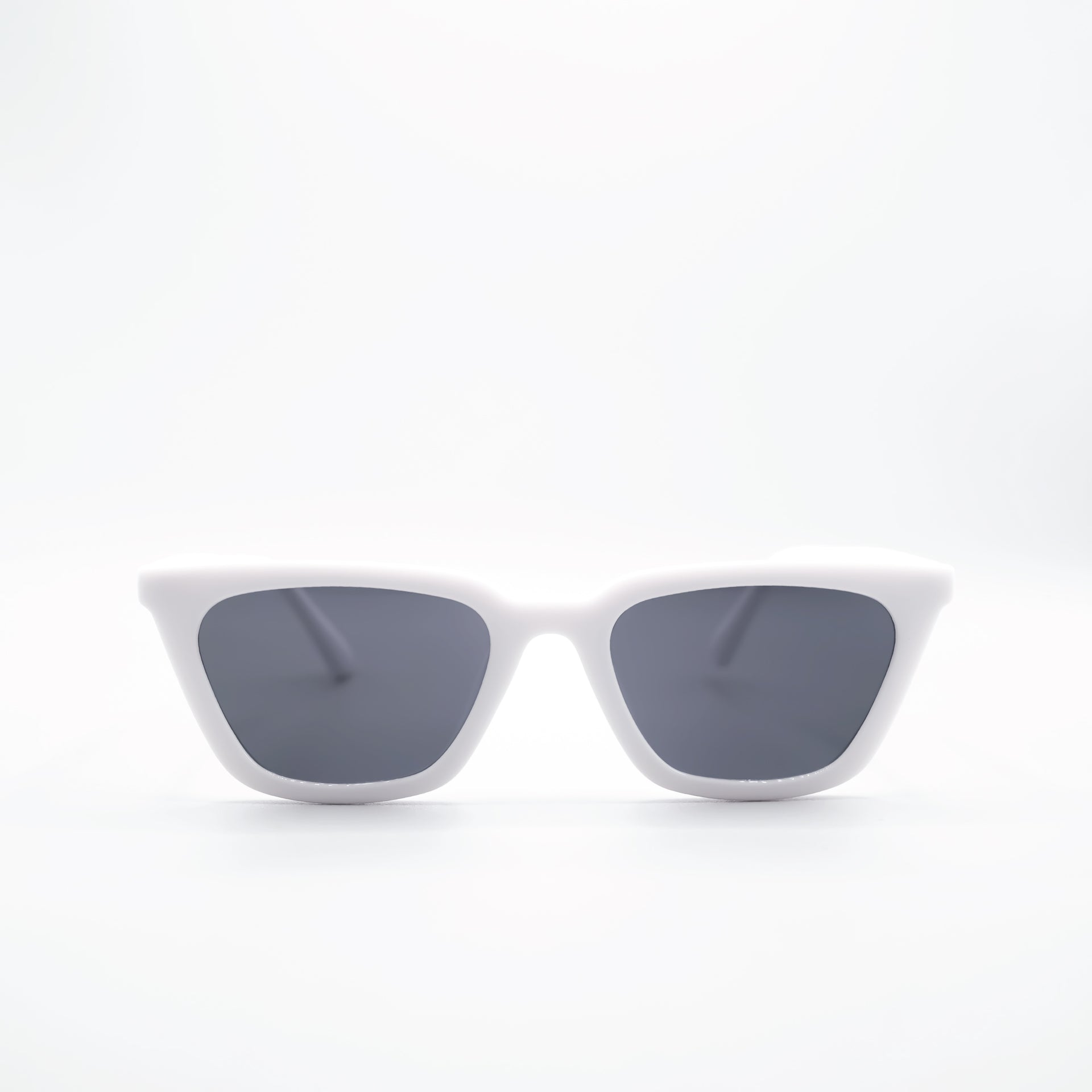 White Rectangle Cat Eye