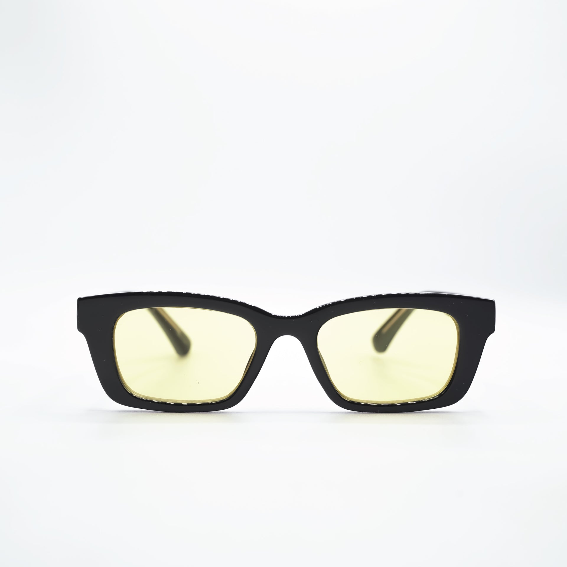 Yellow Tinted Bold Frame Rectangle Sunglasses