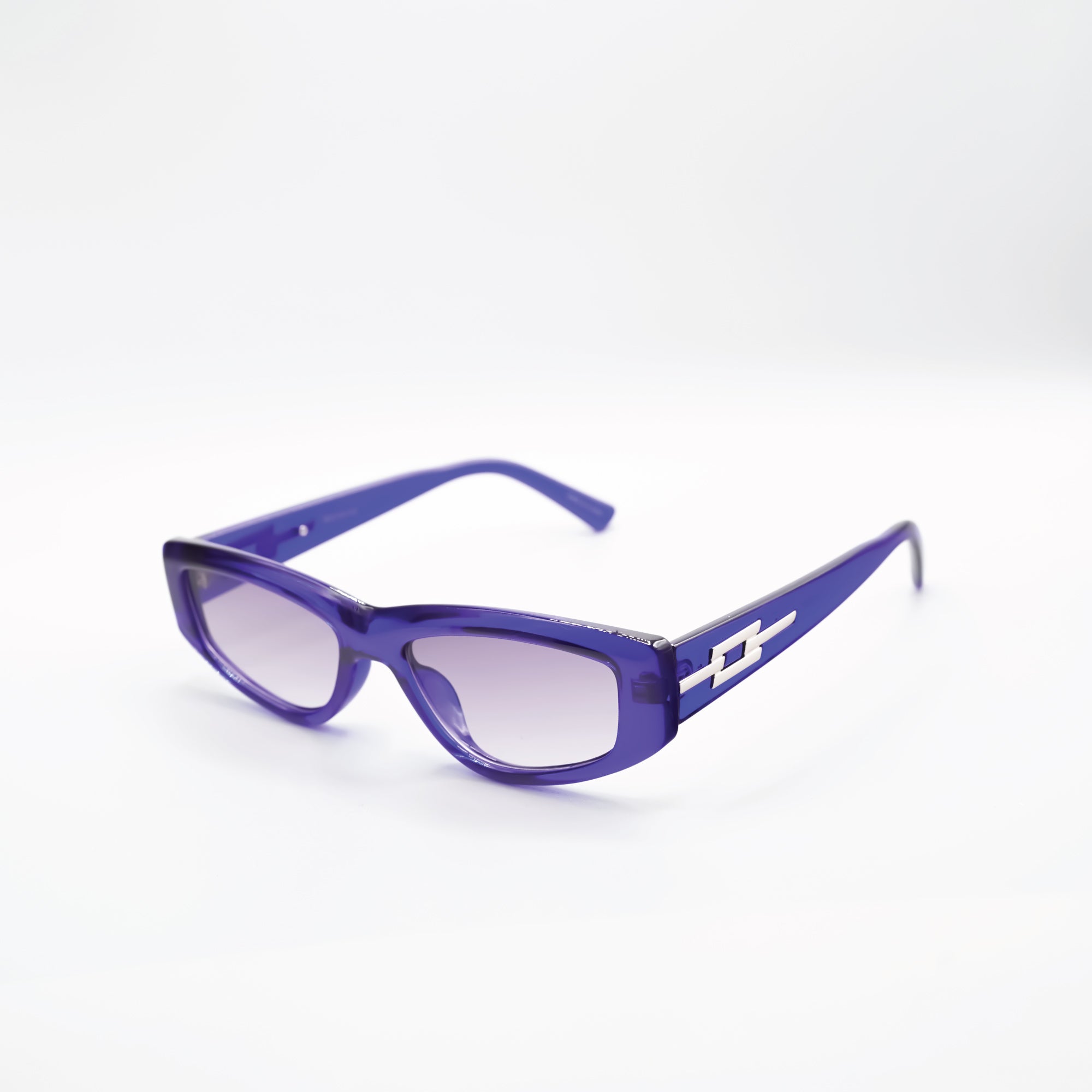 Y2K Wrap Around Side Detail Gradient Tinted Sunglasses